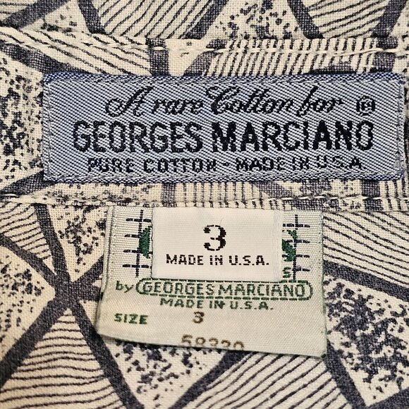 Vtg 90s Guess Jeans Button Up L/S Men's Shirt Georges Marciano USA Size 3 SPOT - Picture 8 of 11